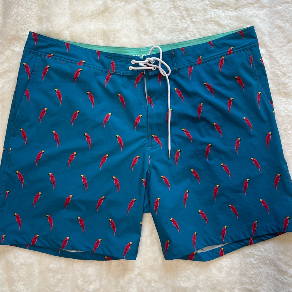 Bonobos Swim Trunks Board Shorts 7in Inseam Blue Graphic Surfing Men’s 40